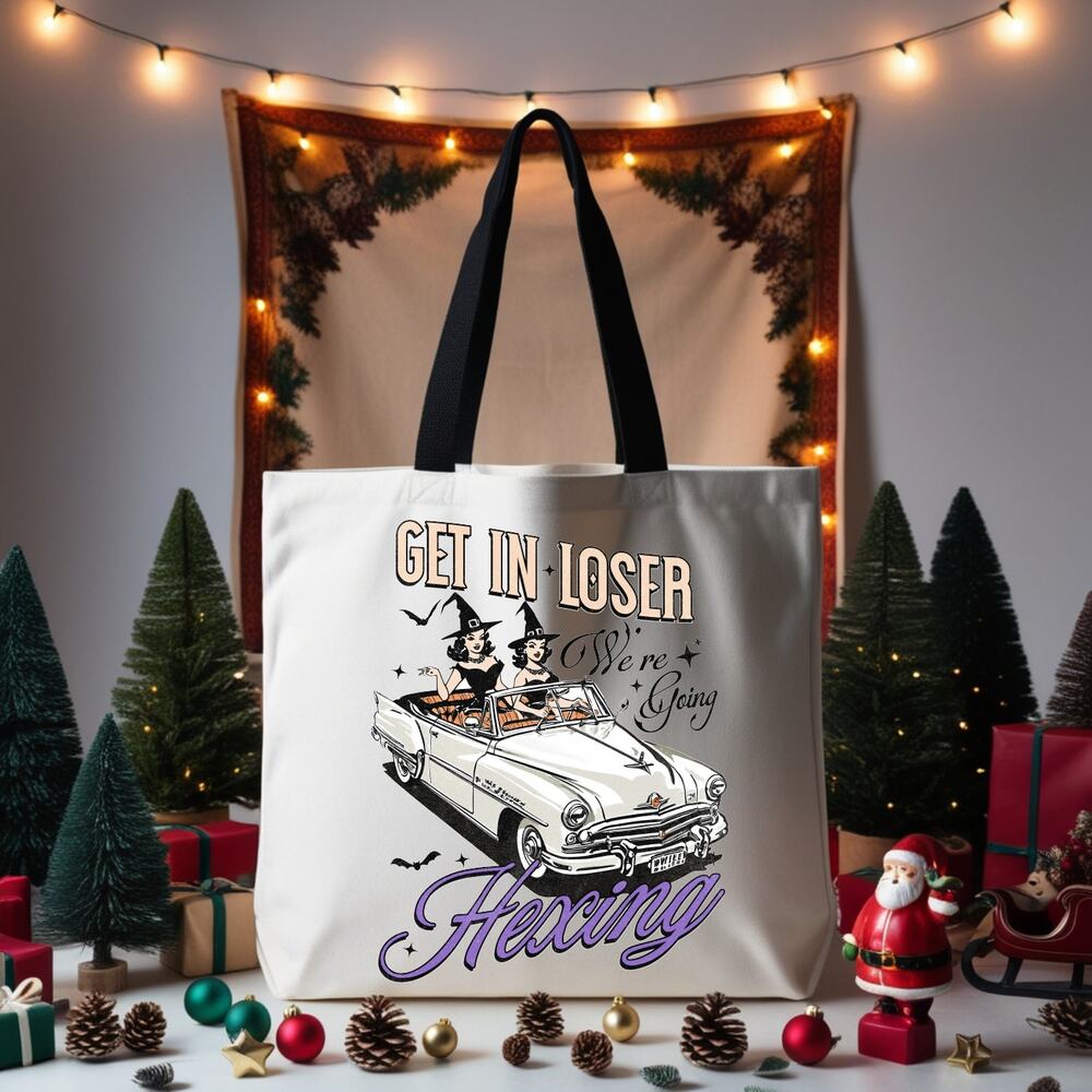 Going Hexing Sassy Pinup Witch Tote Bag - Picture 4 of 4